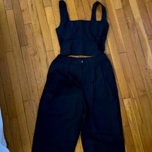Wayf Pant Suit - Crop Tank & Business Slacks Small